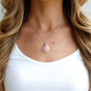 Pink Seashell Necklace Handcrafted