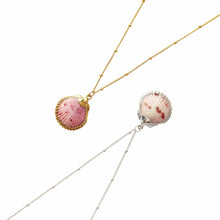 White Pink Inspire Necklace Seashell