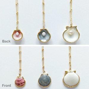 Back & Front of Pearl Necklace